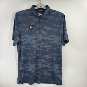Travis Mathew Polo Shirt Men's XL Camo Camouflage Palm Tree Pima Cotton Blend